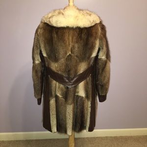 Vintage Fur Coat FOX COLLAR Nadel CANADA - BEAUTIFUL!  Sz M